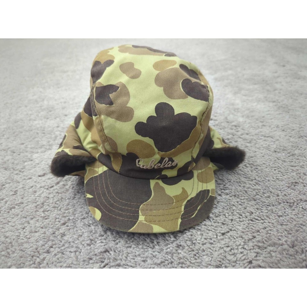 Vintage Cabela's Hat Cap Mens XL Camouflage‎ Hunting Made in USA 1980s 1990s